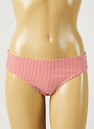 Bas de maillot de bain imprimé rayures culotte rouge MOLLY BRACKEN femme