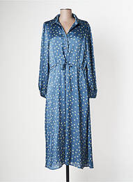 Robe longue manches longues manches longues bleu MY ESSENTIAL WARDROBE femme