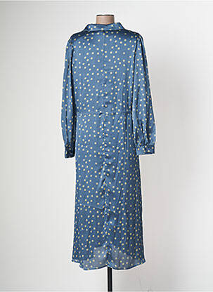 Robe longue manches longues manches longues bleu MY ESSENTIAL WARDROBE femme