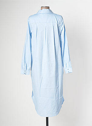 Robe mi-longue manches longues manches longues bleu MY ESSENTIAL WARDROBE femme