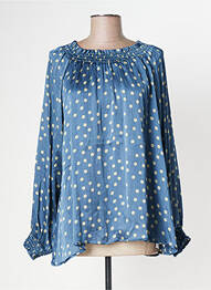 Blouse col rond manches longues bleu MY ESSENTIAL WARDROBE femme