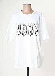 T-shirt sérigraphie manches courtes blanc MY ESSENTIAL WARDROBE femme