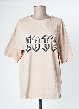 T-shirt sérigraphie manches courtes rose MY ESSENTIAL WARDROBE femme