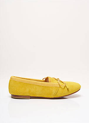 Mocassins nubuck talon plat jusqu'à 3cm jaune OPERA femme