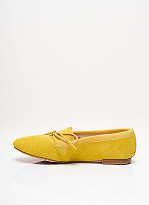 Mocassins nubuck talon plat jusqu'à 3cm jaune OPERA femme
