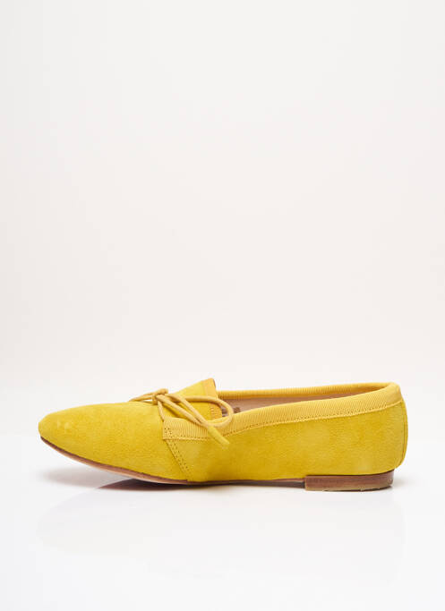 Mocassins nubuck talon plat jusqu'à 3cm jaune OPERA femme