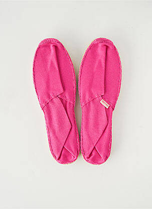 Espadrilles tissage toile talon plat jusqu'à 3cm rose PARE GABIA femme