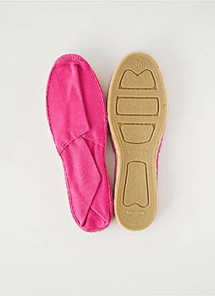 Espadrilles tissage toile talon plat jusqu'à 3cm rose PARE GABIA femme