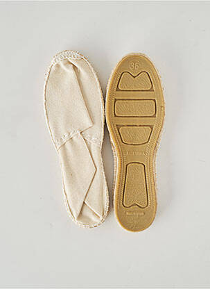 Espadrilles tissage toile talon plat jusqu'à 3cm beige PARE GABIA femme