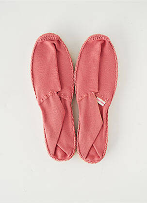 Espadrilles tissage toile talon plat jusqu'à 3cm rose PARE GABIA femme