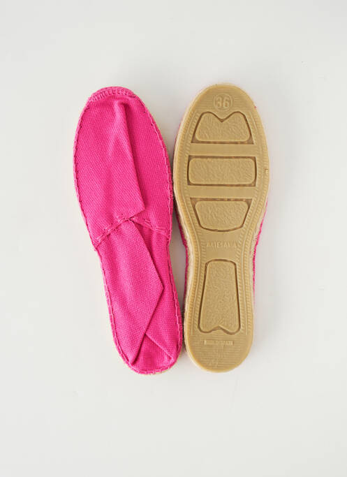 Espadrilles tissage toile talon plat jusqu'à 3cm rose PARE GABIA femme