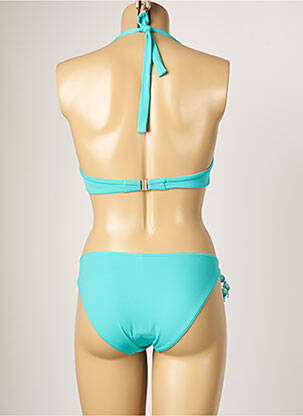 Maillot de bain 2 pièces avec armature haut soutien-gorge emboitant bleu JANINE ROBIN femme