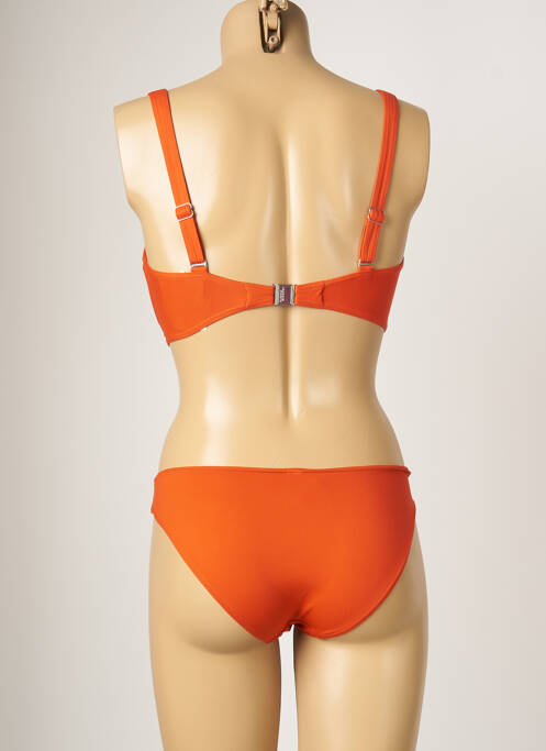 Maillot de bain 2 pièces orange JANINE ROBIN pour femme