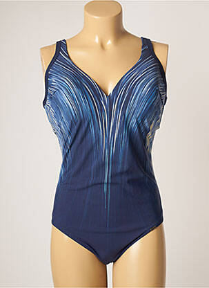 Maillot de bain 1 pièce stretch haut soutien-gorge moulé bleu TRIUMPH femme