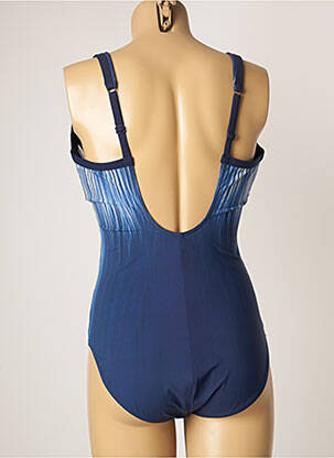 Maillot de bain 1 pièce stretch haut soutien-gorge moulé bleu TRIUMPH femme