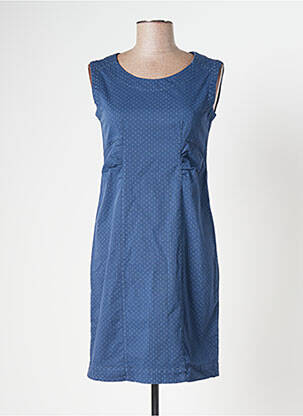 Robe courte fermeture zippée au dos sans manche bleu IMPAQT femme