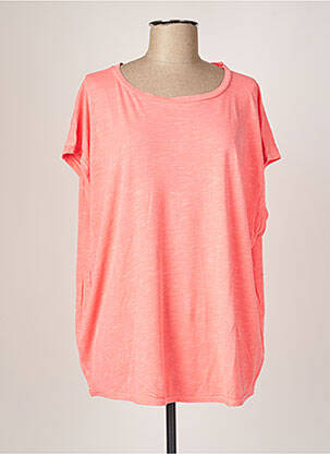T-shirt coupe droite manches courtes rose BOBI femme