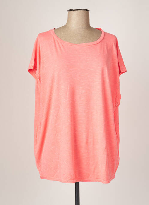 T-shirt coupe droite manches courtes rose BOBI femme