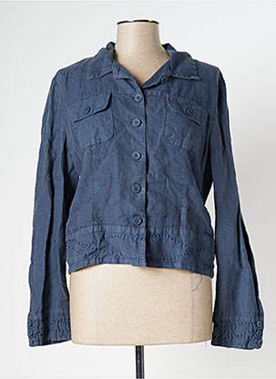 Veste casual coupe droite bleu LE PHARE DE LA BALEINE femme