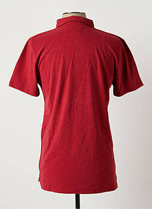 Polo tissage chiné manches courtes rouge WEIRD FISH homme