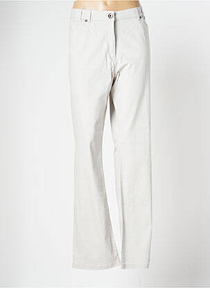Pantalon droit stretch taille normale gris CLAUDE DE SAIVRE femme