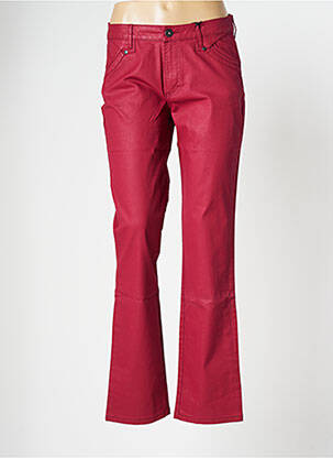 Pantalon slim tissage enduit taille normale rouge TBS femme