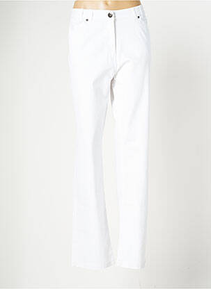 Pantalon droit blanc CLAUDE DE SAIVRE pour femme