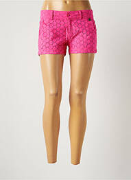 Short fermeture zippée sous rabat boutonné taille basse rose BANANA MOON femme