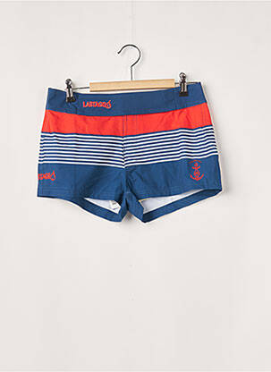 Bas de maillot de bain imprimé rayures short bleu LASTAGE femme