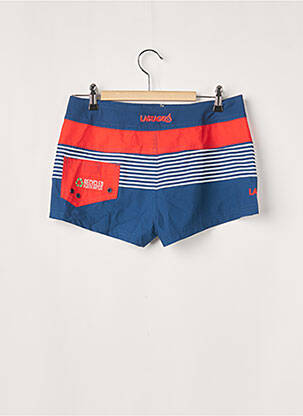 Bas de maillot de bain imprimé rayures short bleu LASTAGE femme