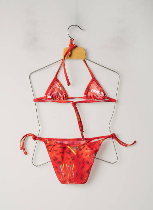 Maillot de bain 2 pièces orange MISS CARAÏBES pour fille