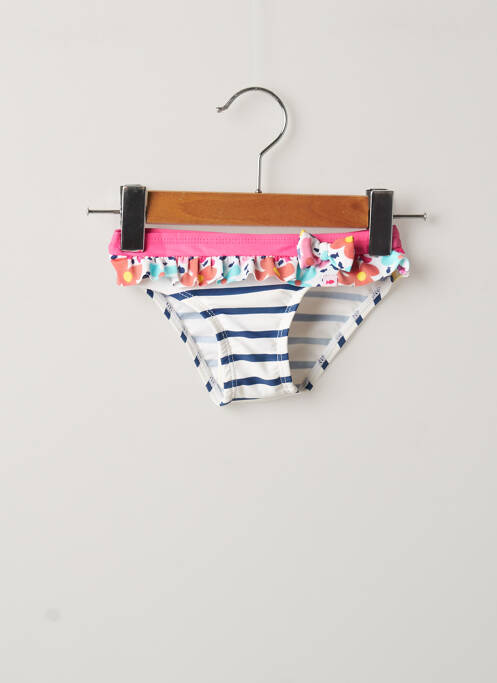 Bas de maillot de bain empiècements blanc WEEK END A LA MER fille