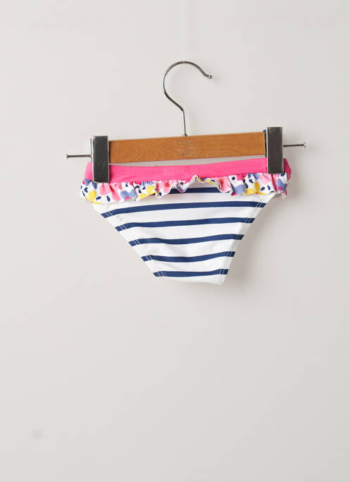 Bas de maillot de bain empiècements blanc WEEK END A LA MER fille