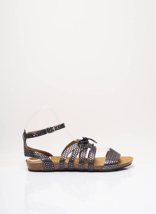Sandales/Nu pieds gris PLAKTON pour femme
