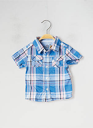 Chemise manches courtes broderie bleu WEEK END A LA MER garcon