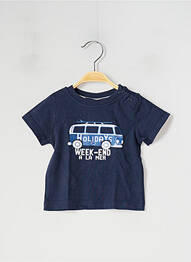 T-shirt stretch manches courtes bleu WEEK END A LA MER garcon
