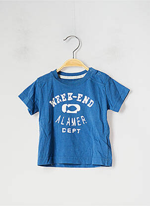 T-shirt stretch manches courtes bleu WEEK END A LA MER garcon
