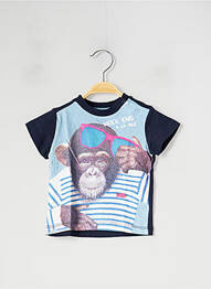 T-shirt coupe cintrée manches courtes bleu WEEK END A LA MER garcon