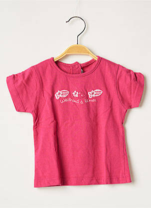 Sous-pull stretch manches courtes rose WEEK END A LA MER garcon