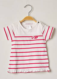 T-shirt stretch manches courtes rose WEEK END A LA MER fille