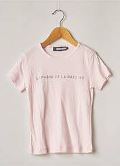 T-shirt rose LE PHARE DE LA BALEINE pour fille seconde vue