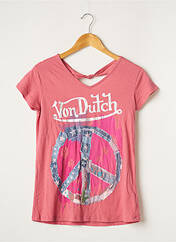 T-shirt rose VON DUTCH pour fille seconde vue