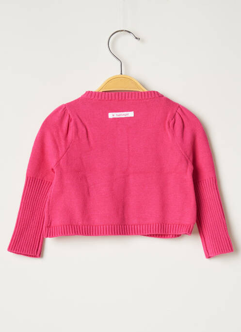 Gilet manches longues rose BERLINGOT pour fille