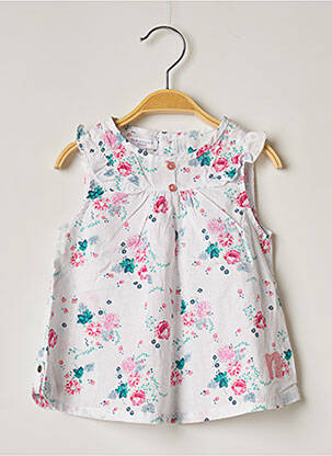 Robe mi-longue blanc NAF NAF pour fille