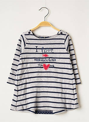 Robe mi-longue gris WEEK END A LA MER pour fille