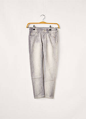 Jeans coupe slim gris FANNY LOOK pour fille