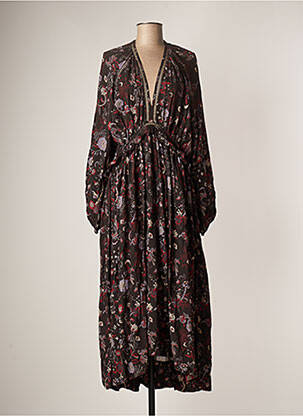 Robe longue manches longues manches longues noir MAGALI PASCAL femme