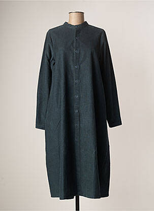Robe mi-longue manches longues manches longues bleu LABO.ART femme