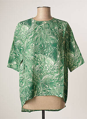 Blouse imprimé fantaisie manches courtes vert ROSEANNA femme