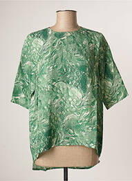 Blouse manches courtes manches courtes vert ROSEANNA femme